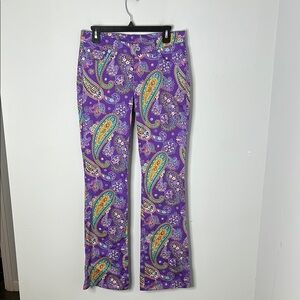 Loudmouth Ladies Pazeltine Purple Paisley Pants NWT